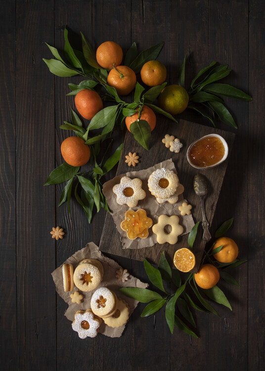 Levně Plakát, Obraz - Mandarin Linzer Cookies, Diana Popescu, 30 × 40 cm