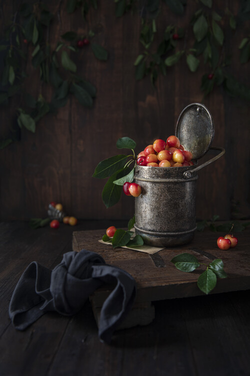 Levně Plakát, Obraz - Yellow cherries, Diana Popescu, 26.7 × 40 cm