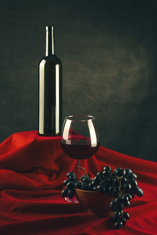 Bilde på lerret Still life with grapes