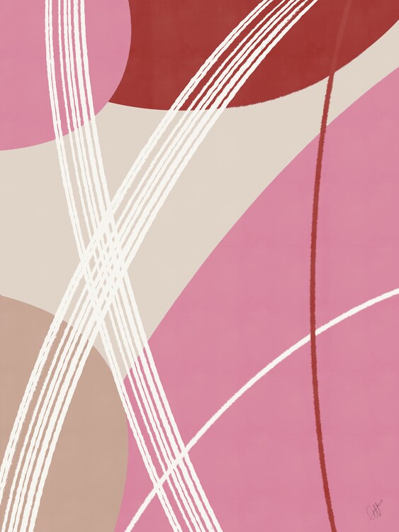 Poster Red & Pink Abstract