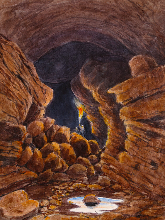 Плакат Robber’s Cavern, Iceland - Charles Hamilton Smith