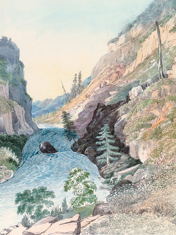 Плакат Portage in Hoarfrost River - Charles Hamilton Smith