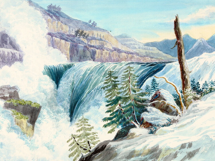 Плакат Andersons Falls, Haheldessa River - Charles Hamilton Smith