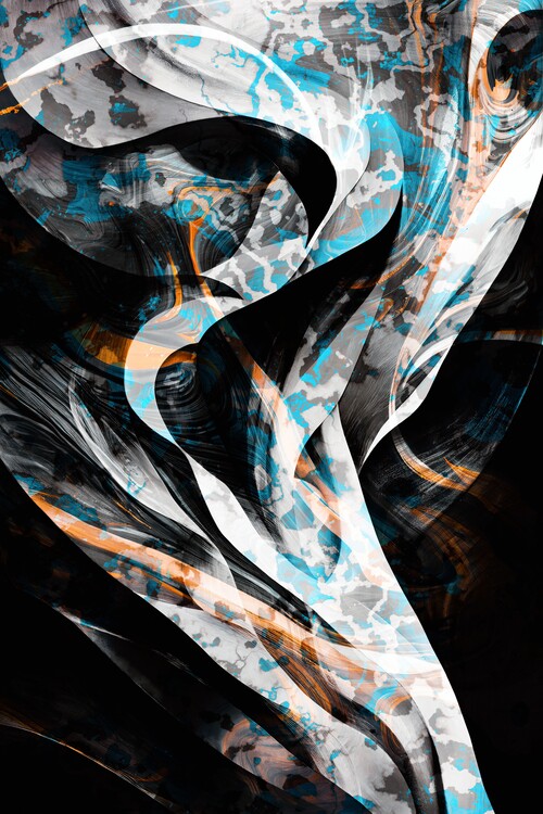 Plakat Blue and gold