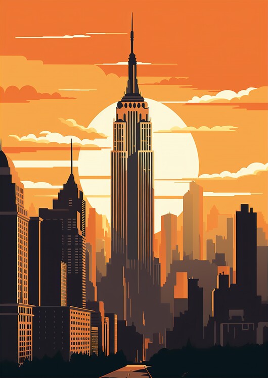 Plakát Empire State Building New York