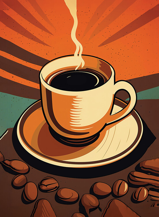 Poster Coffee and Beans