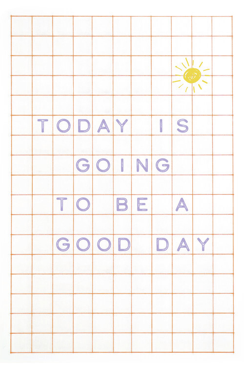 Poster Malou Studio - Today is going to be a good day - orange