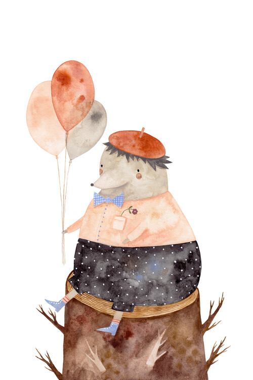 Poster Claudia Voglhuber - Mole with Balloons