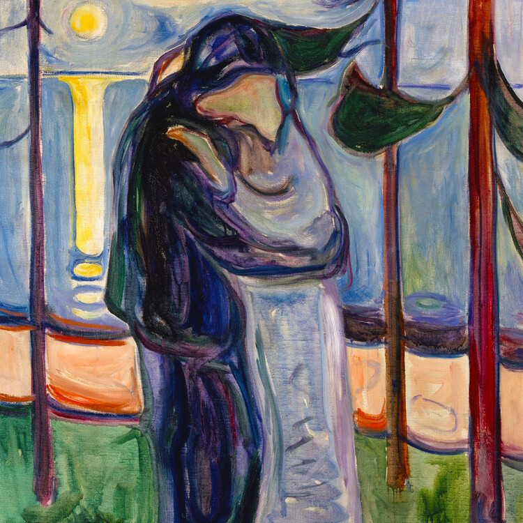 Póster The Kiss on the Beach (Romance) - Edvard Munch