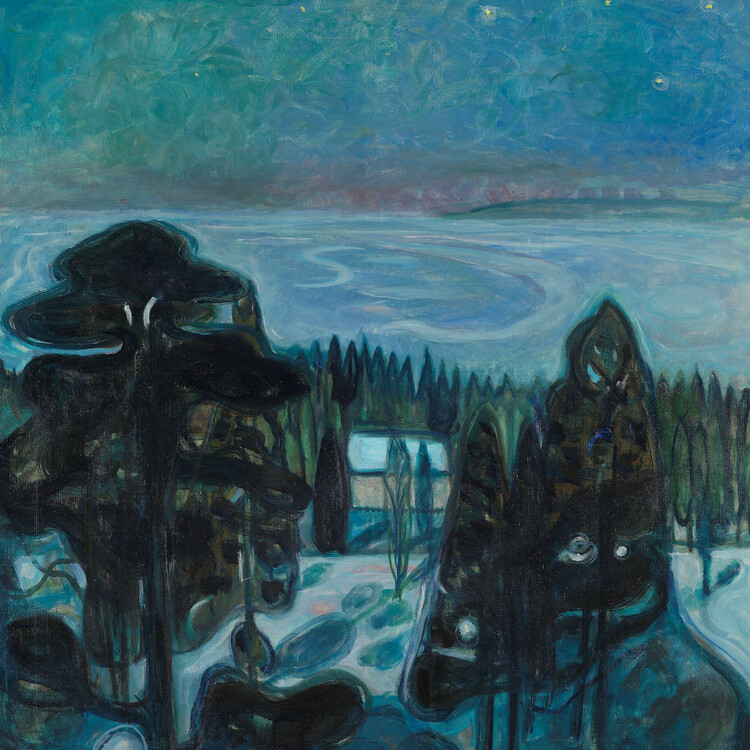 Плакат White Night (Evening Landscape) - Edvard Munch