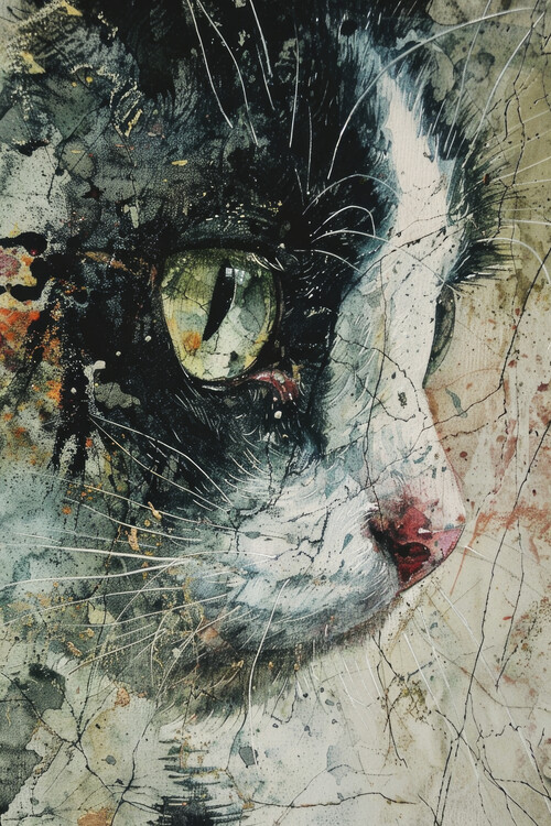 Poster The Black and White Cat