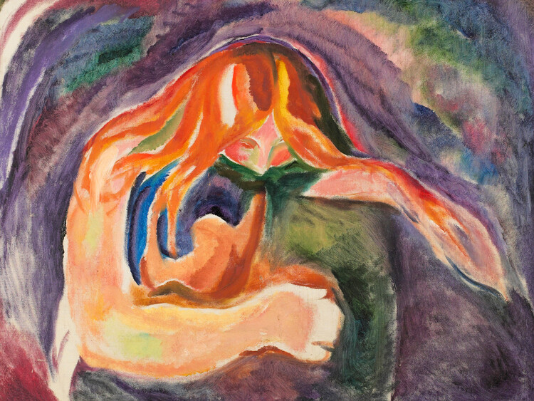 Póster Love & Pain, The Vampire (4th Version) - Edvard Munch