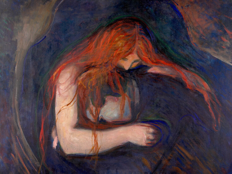 Schilderij op canvas Love & Pain, The Vampire