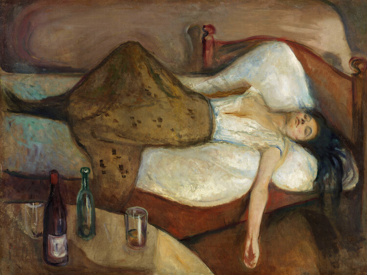 Póster The Day After (Hangover | Female Portrait) - Edvard Munch