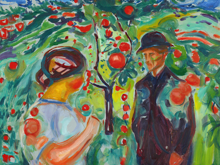 Póster Beneath the Red Apples (Fruit Orchard) - Edvard Munch