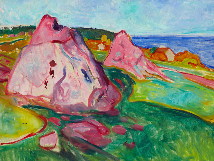 Póster The Red Rocks (Vibrant Landscape) - Edvard Munch