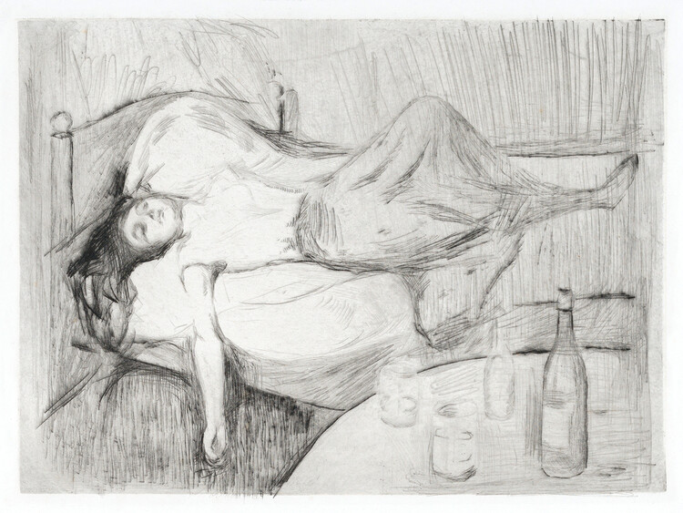 Póster The Day After (Hangover Sketch) - Edvard Munch
