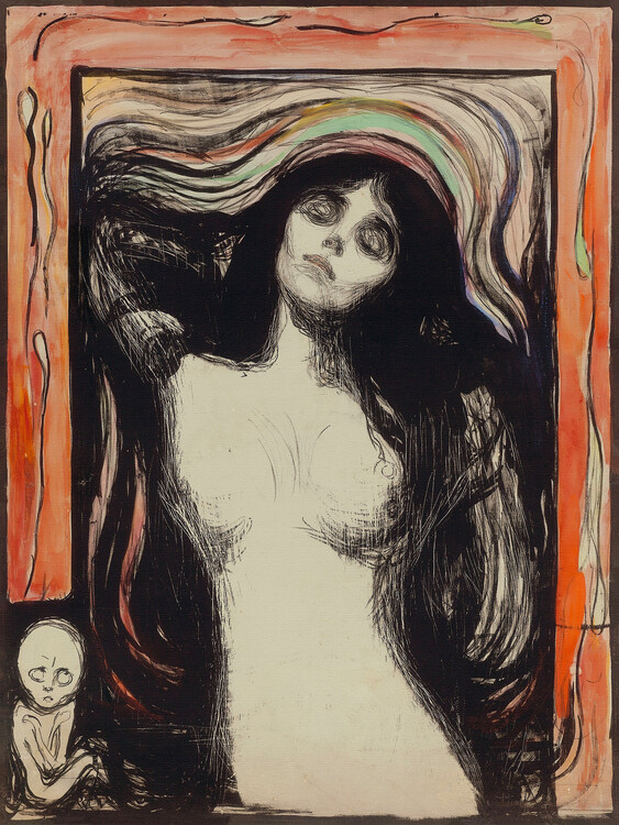 Poster Madonna, 1895 (3rd Version | Female Portrait) - Edvard Munch