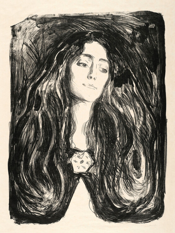 Póster The Brooch (Eva Mudocci | Female Portrait) - Edvard Munch