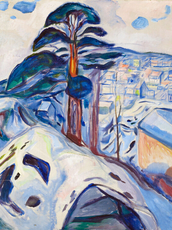 Póster Winter in Kragerø (Snow Landscape) - Edvard Munch