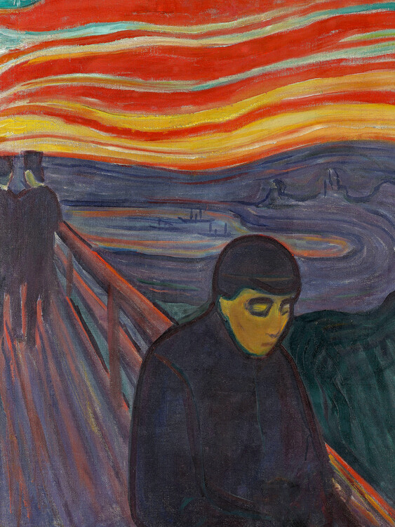 Poster Despair (The Female Version, Portrait) - Edvard Munch