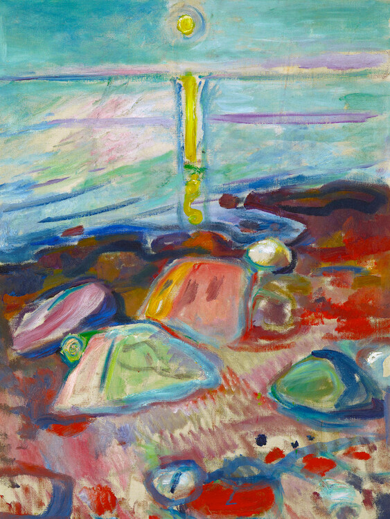 Obraz na plátně Moonlight on the Beach (Ocean Moon) - Edvard Munch