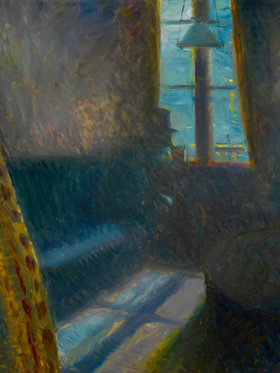 Poster A Night in Saint-Cloud (Dark Café Window) - Edvard Munch