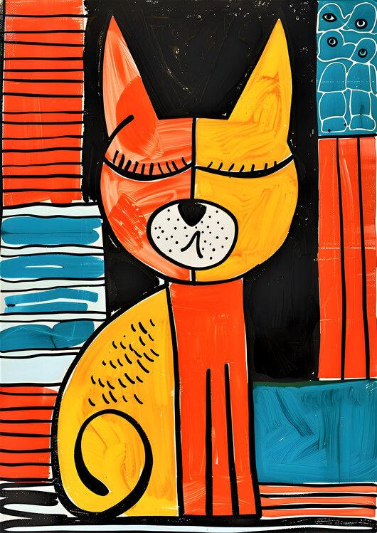 Poster Sleepy Ginger Cat