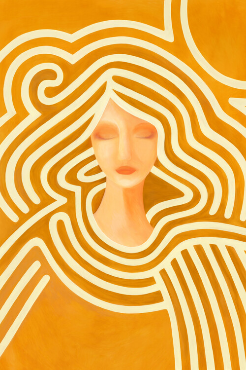 Poster Berit in ochre