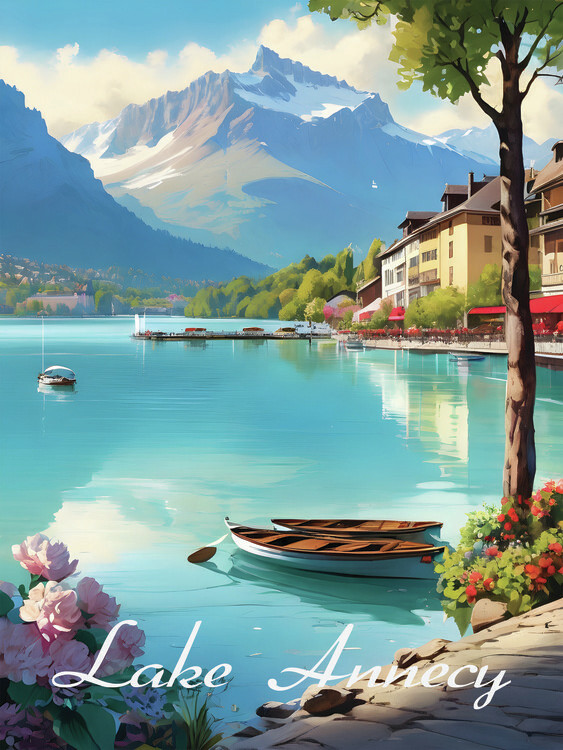 Plakát Lake Annecy France