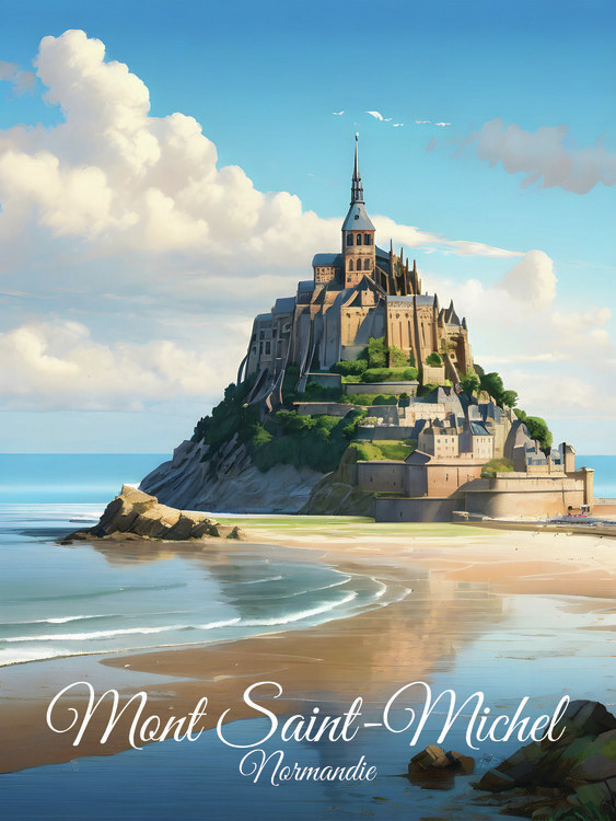 Plakát Mont Sain Michel France