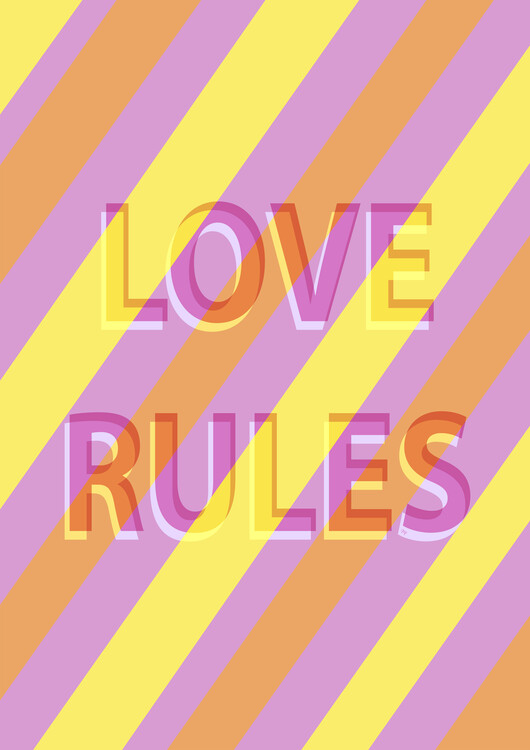 Плакат Bold Love rules