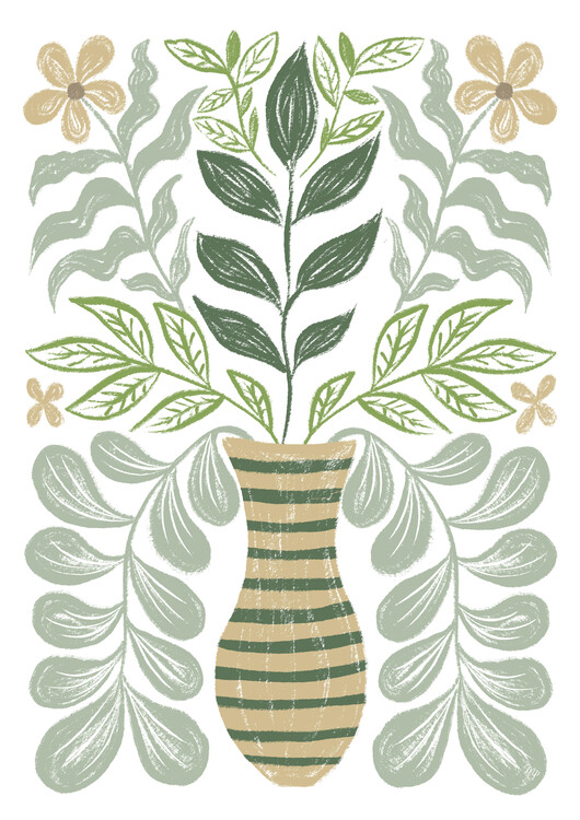 Poster Green bouquet