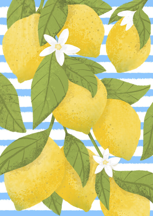 Poster Positano lemons