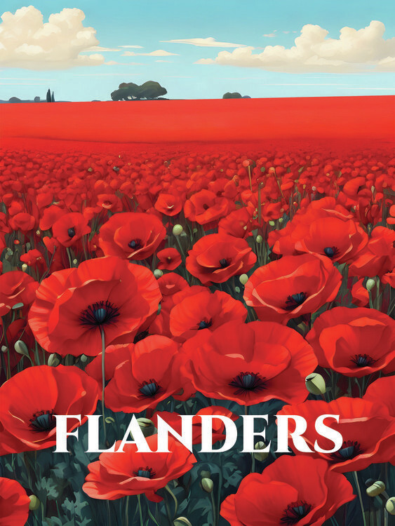 Canvas Print Flanders Poppy Fields