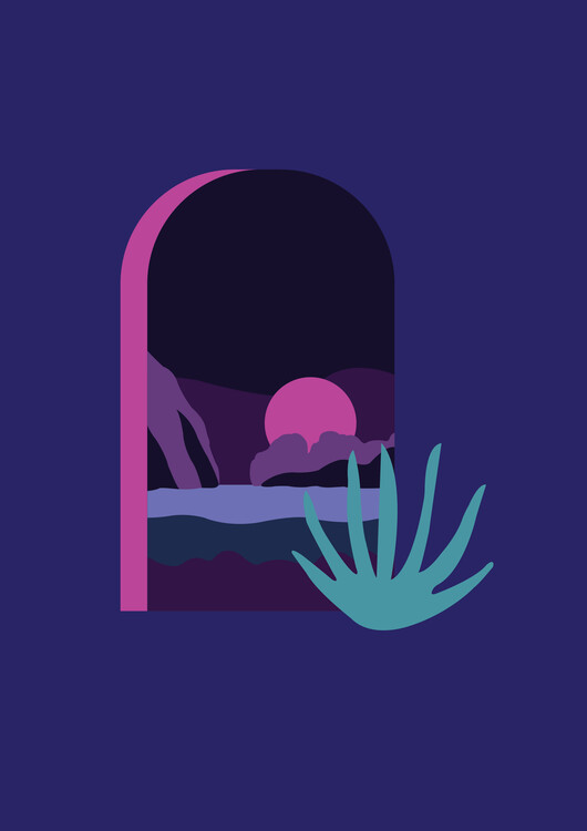 Poster Geometric Landscape