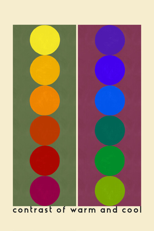 Plakat Color contrast: warm and cool