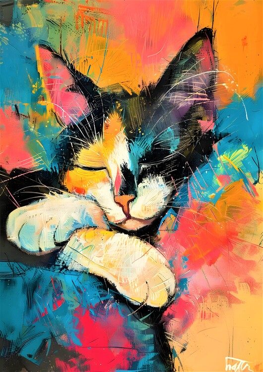 Canvas Print Sleepy cat