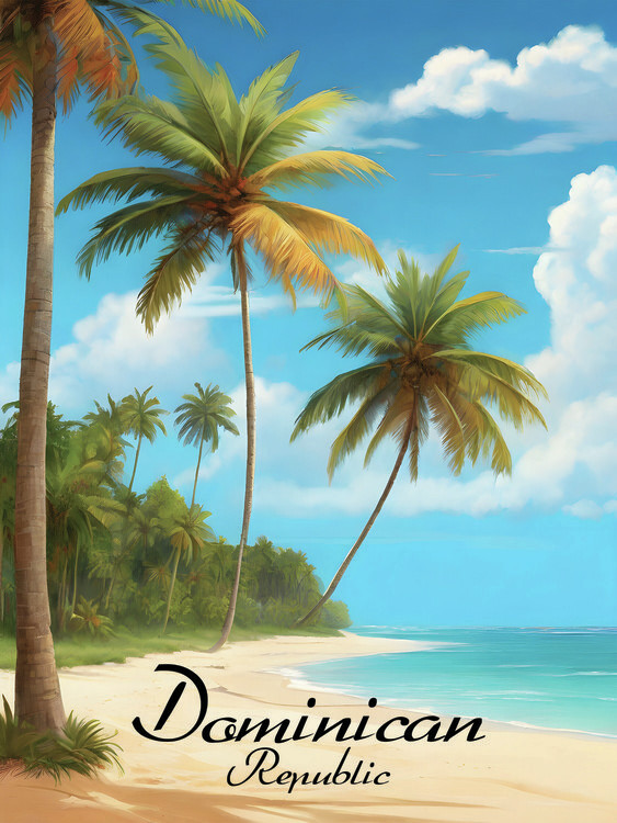 Plakát Dominican Republic Tropical Beach