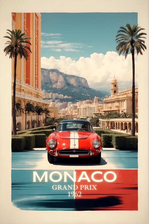 Poster Classic Cars & Racing Legends: Monaco Grand Prix Poster