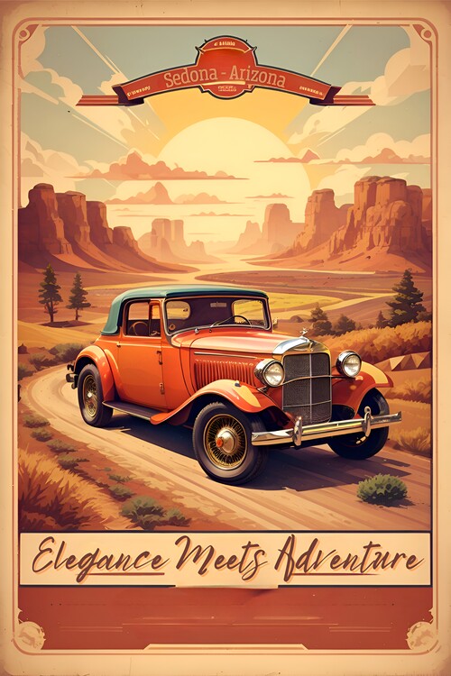 Poster Vintage Poster: Elegance Meets Adventure