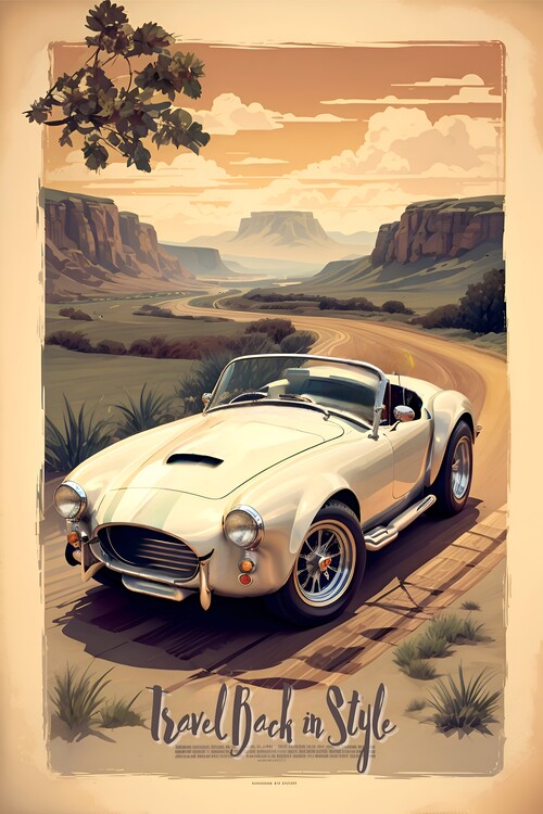 Poster Shelby Vintage Poster: Travel Back in Style