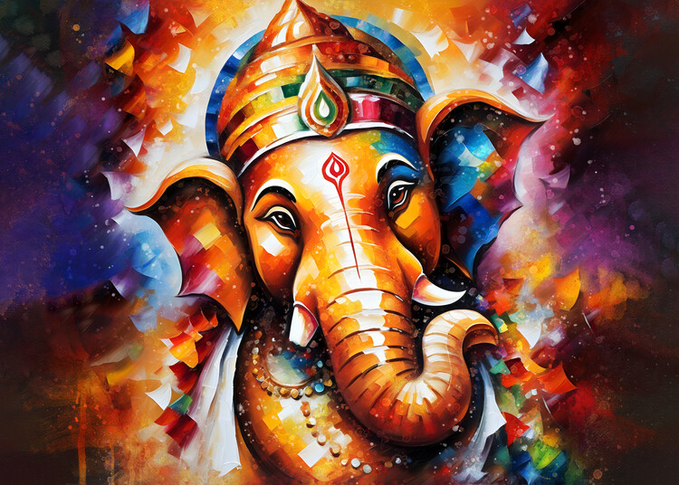 Poster Ganesha - The first Hindu God