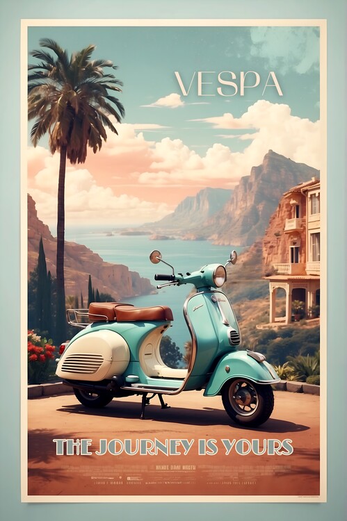 Poster Vespa: The Journey is Yours