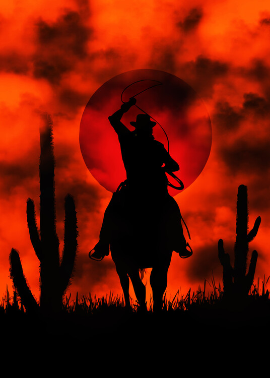 Canvas Print wandering hunter