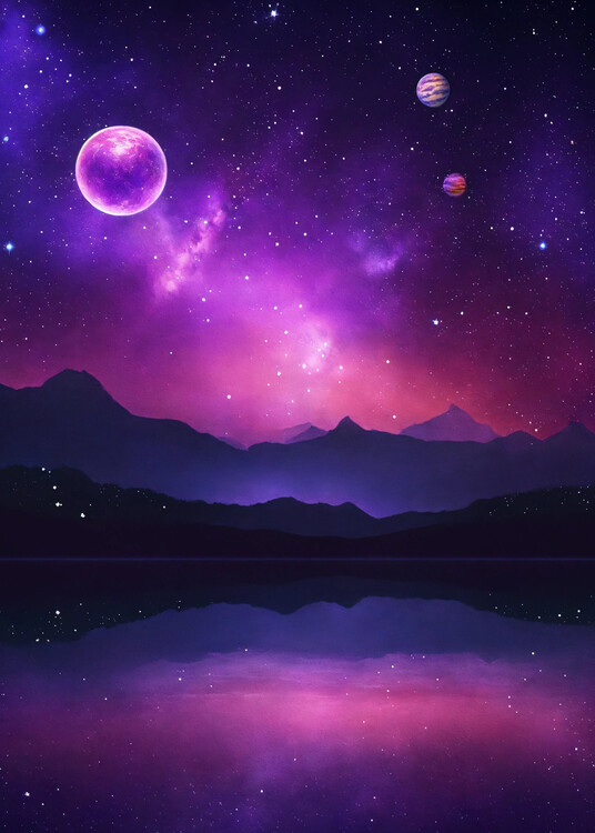 Canvas Print Purple Space