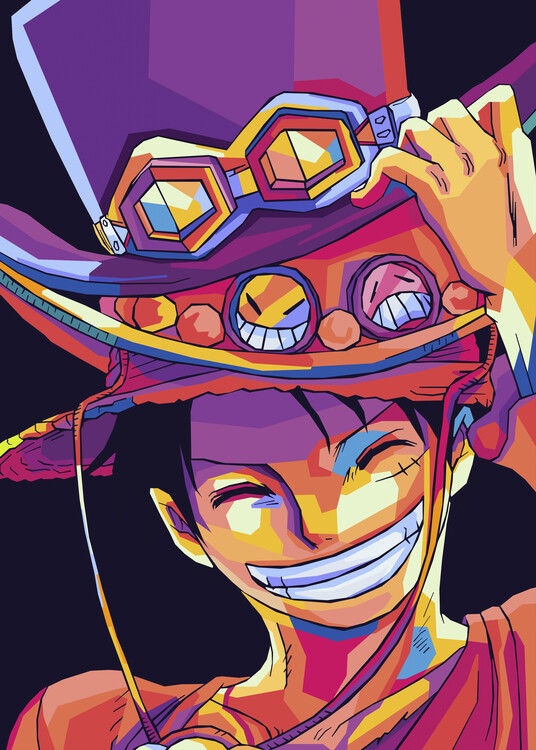 Poster Luffy wpap pop art