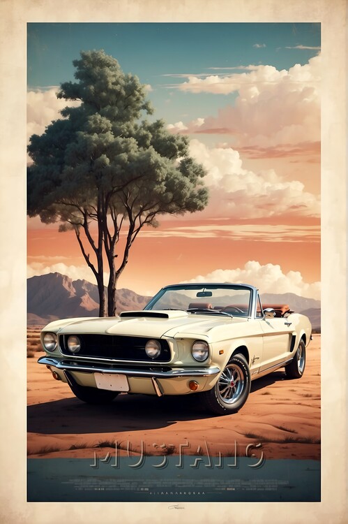 Poster Vintage Ford Mustang Poster