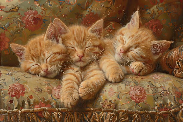 Плакат Sleeping Kittens