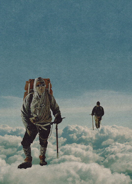 Poster in the clouds